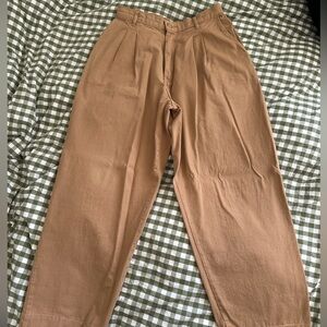 Big Bud Press Pleated Casual Trousers in Tan